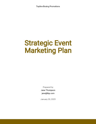 strategic event marketing plan template