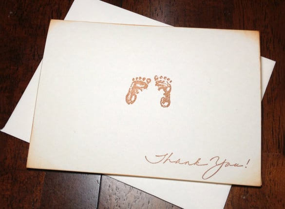 stunning baby shower thank you card