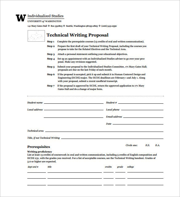 technical writing proposal pdf download