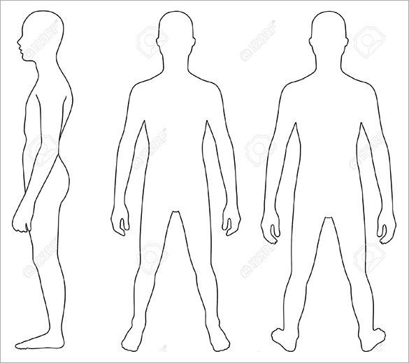 Male Body Outline Drawings Male or female human or alien the choice