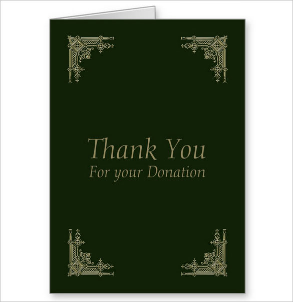 thank you for donation cardtemplate