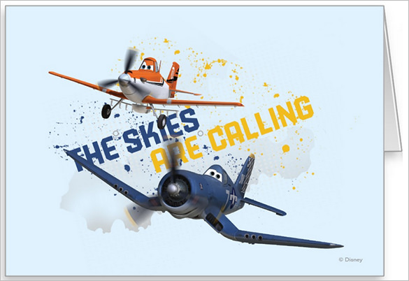 the skies calling greeting card download