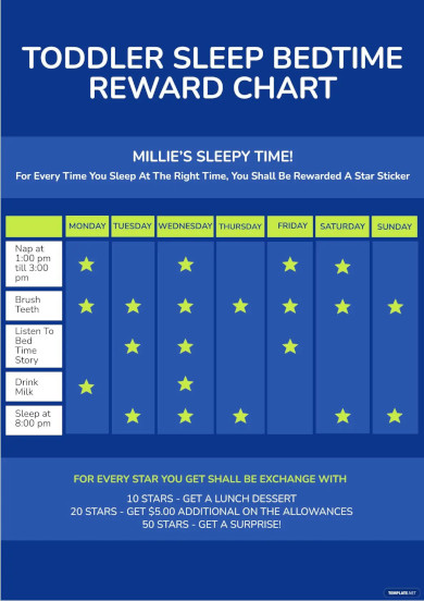 toddler sleep bedtime reward chart