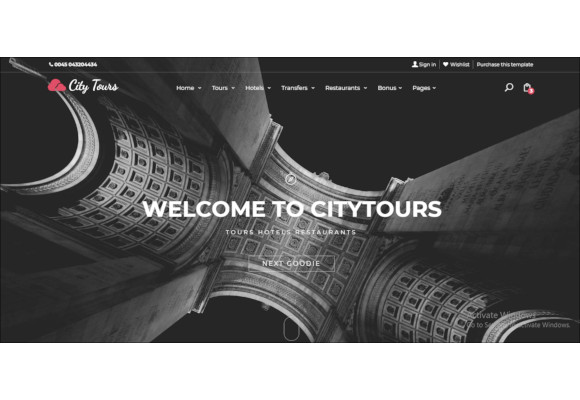 travel and tour tickets site template