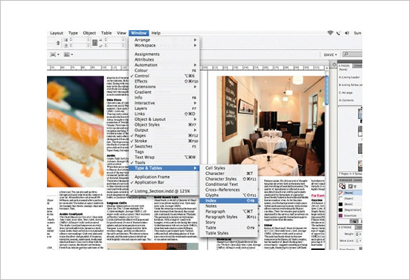 custom front adobe indesign cs4