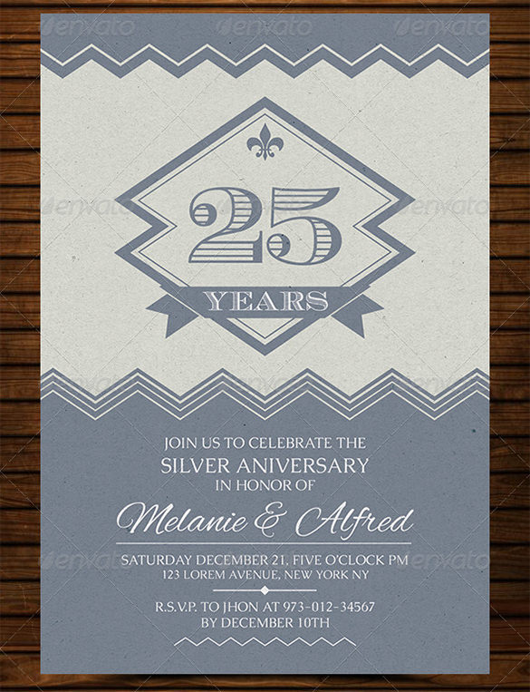 vintage style wedding anniversary card psd design