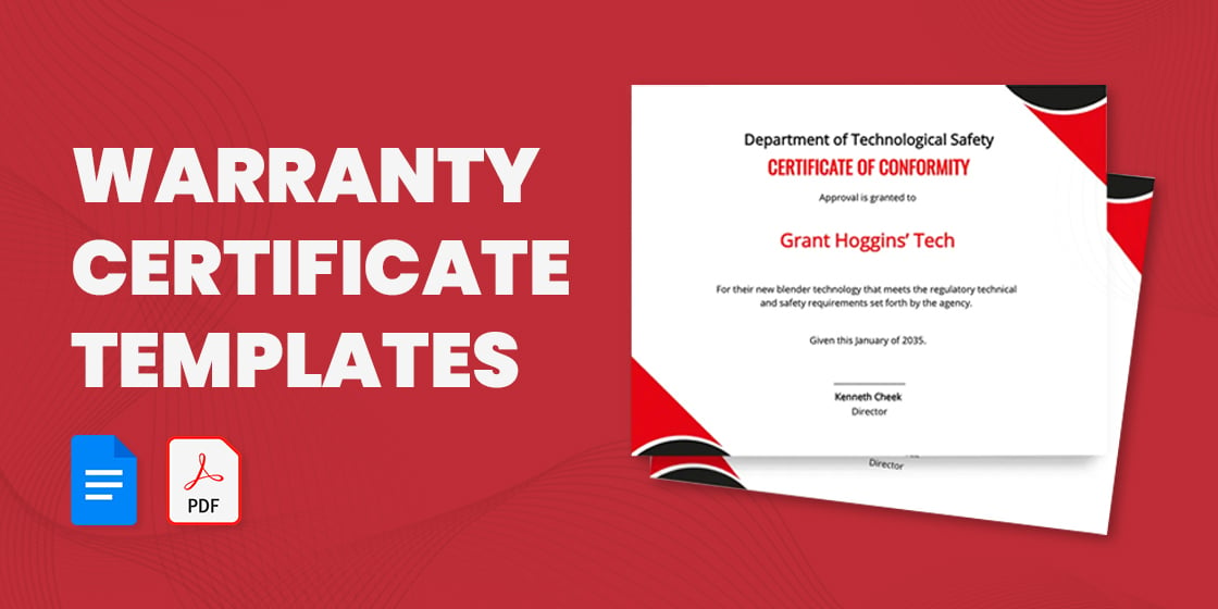 Free Warranty Certificate Template Word - PDF Download
