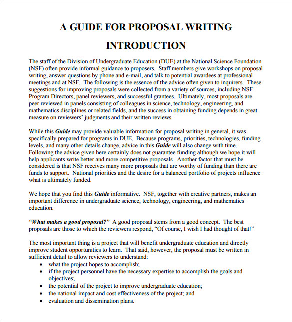 writing proposal format download