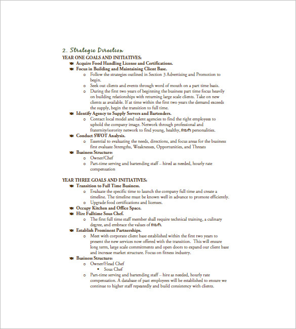 13+ Catering Business Plan Templates - Free Sample 