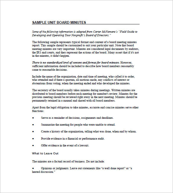 15 Board Meeting Minutes Templates Google Docs PDF Apple Pages