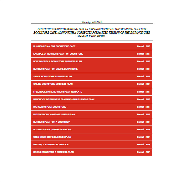 Bookstore Business Plan Template