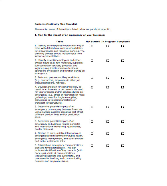 Business Continuity Plan Template 12 Free Word Excel Pdf Format 7948