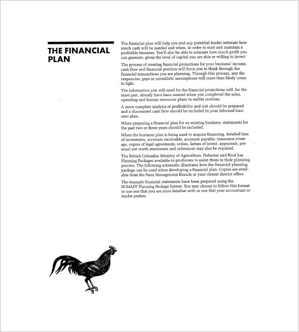 chicken farm business plan template