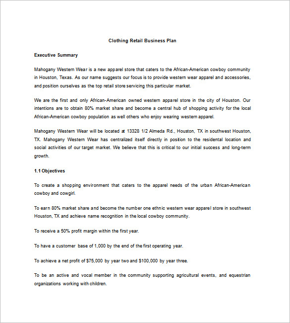 Retail Business Plan Template 14 Free Word Excel Pdf Format Download Free Premium Templates