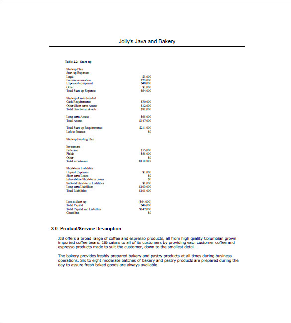 Bakery Business Plan Template 18+ Sample Word, Google Docs, Apple