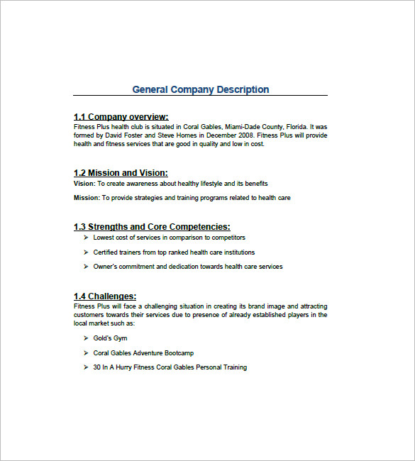 Gym Business Plan Template - 16+ Free Word, Excel, PDF Format Download ...