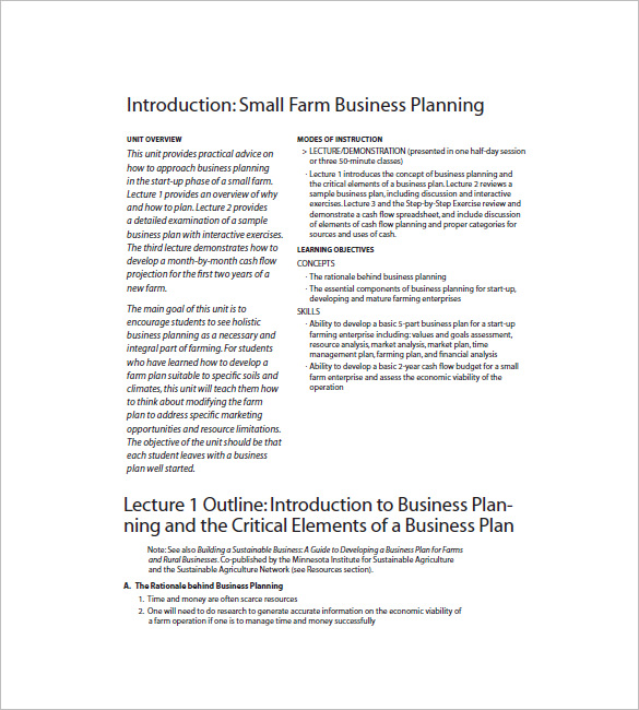 how to create a business plan for small business