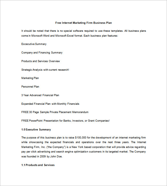 business plan for online selling