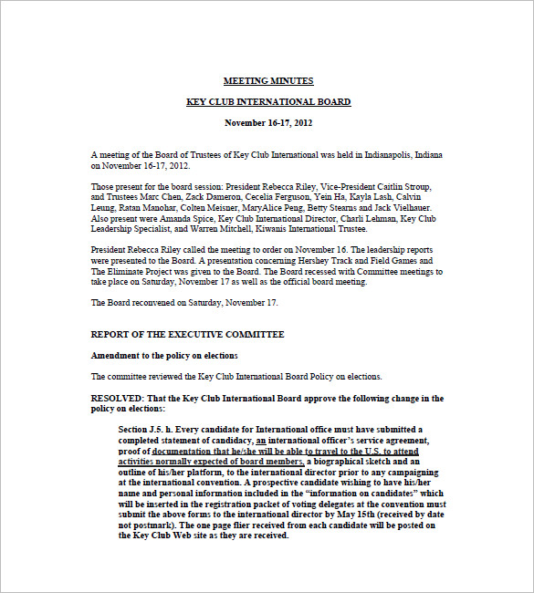 17 Club Meeting Minutes Templates DOC Excel PDF 17 Club Meeting Minutes Templates DOC Excel PDF