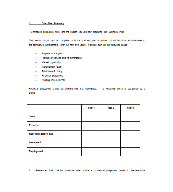 Microsoft Business Plan Template 17 Free Example Sample Format Download