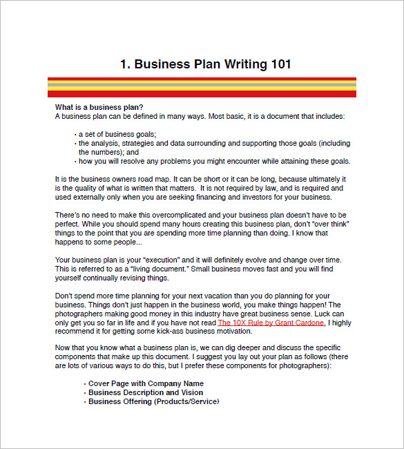 videography business plan examples