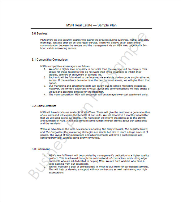 Real Estate Business Plan Template - 22+ Free Word, Excel, PDF Format ...