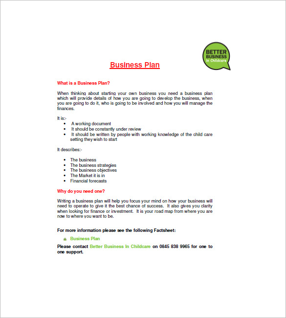 14+ Daycare Business Plan Template - Free Word, Excel, PDF Format Download | Free & Premium ...