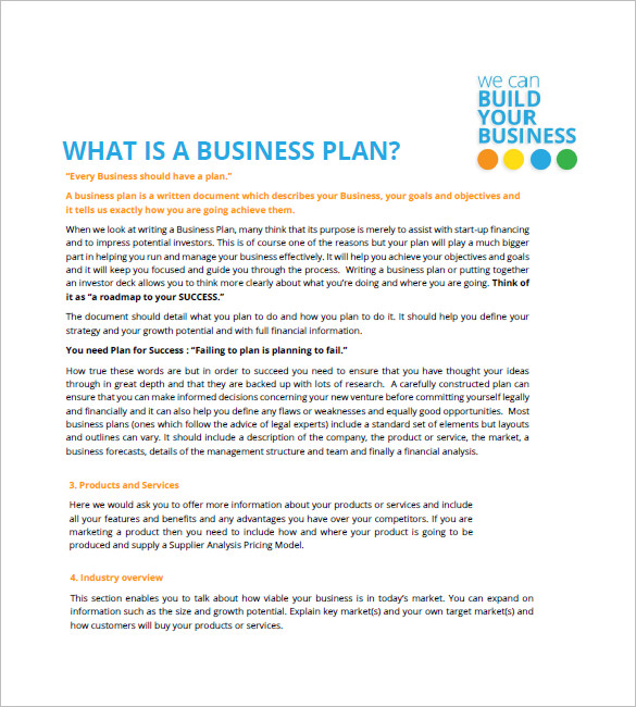 small business planning plan