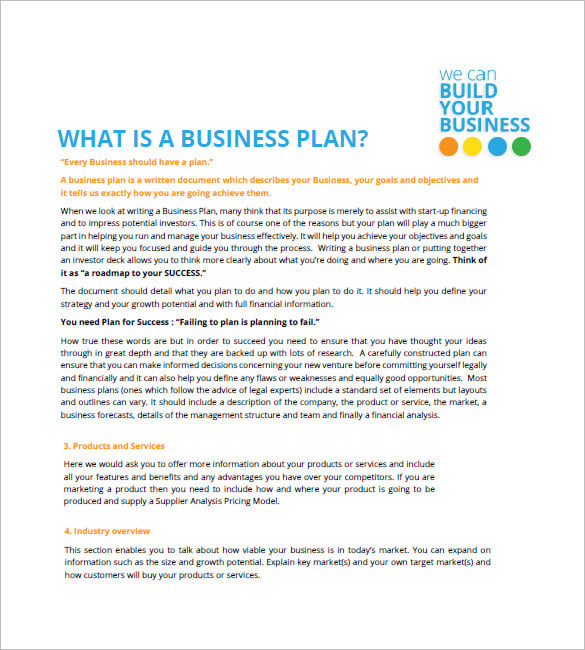 Small Business Plan Template 18 Word Excel PDF Google Docs Apple Pages Format Download