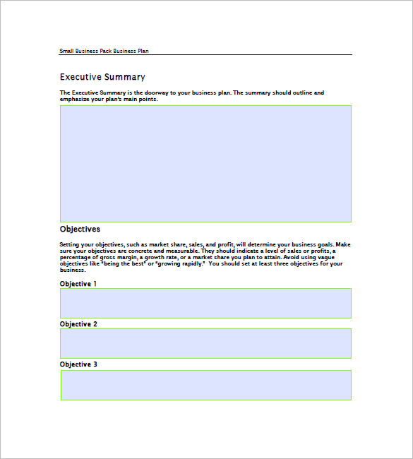 Small business plan free templates