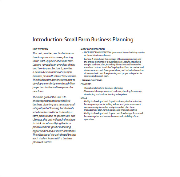 nonprofit farm business plan