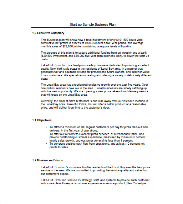 Startup Business Plan Template 21+ Word, Excel, PDF Format Download