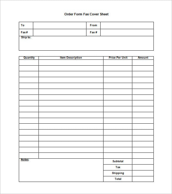 order form template 27 free wordexcel pdf documents