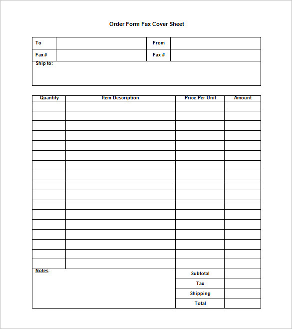 order form template 27 free wordexcel pdf documents