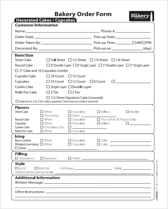 Bakery Order Form Template Free from images.template.net