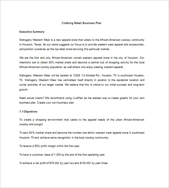 Boutique Business Plan Template 22+ Free PDF, Word Format Download