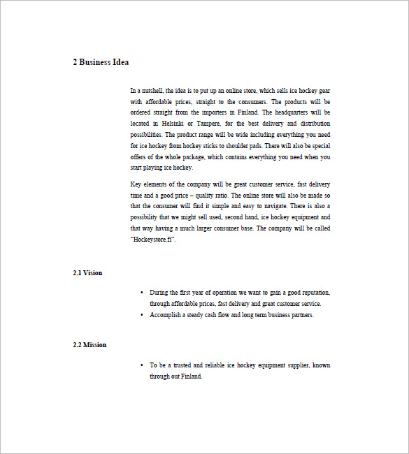 Clothing Store Business Plan Template Free