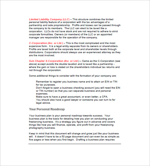 Photography Business Plan Template 14+ Free Sample, Example, Format Download