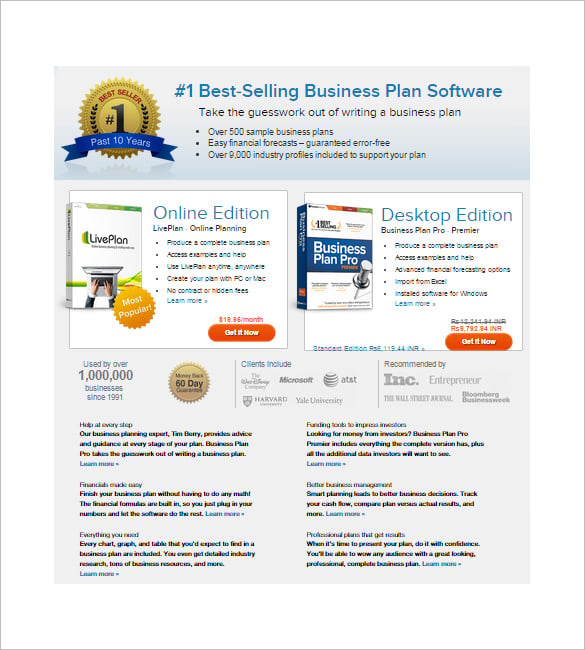 best selling business plan software