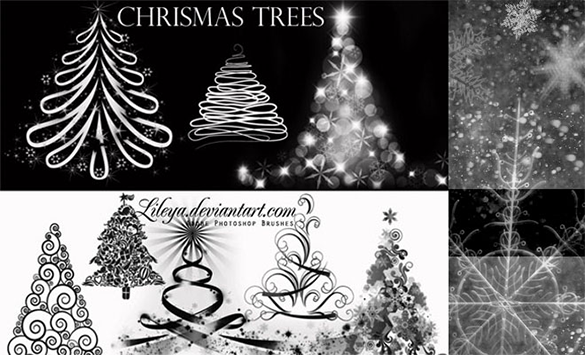 christmas photoshop brushes free download