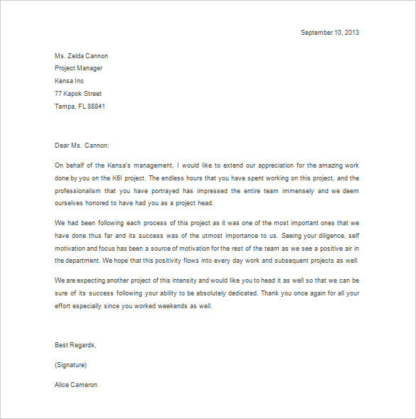 Employee Letter Of Appreciation from images.template.net
