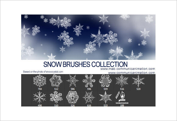 free snowflake brushes for you