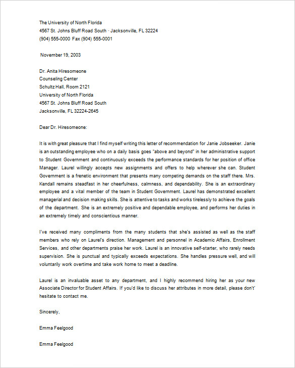 Thank You Letter For Recommendation – 9+ Free Word, Excel, PDF Format ...