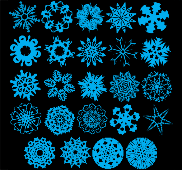 free stunning snowflake brushes download