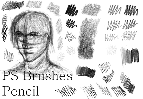 free pencil photoshop brushes for you