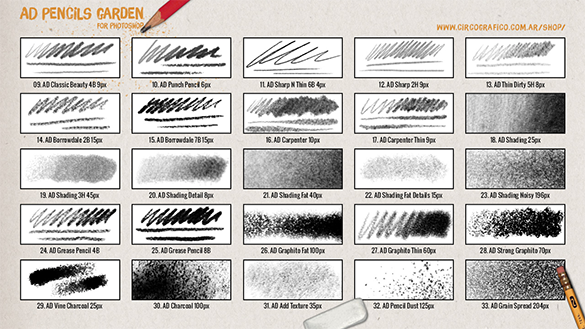 pencil lead photoshop brush free download