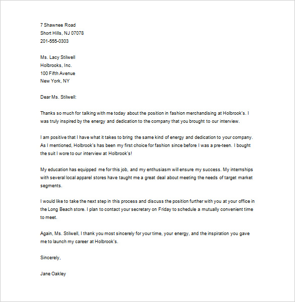 Thank You Letter to Recruiter – 10+ Free Word, Excel, PDF Format Download!