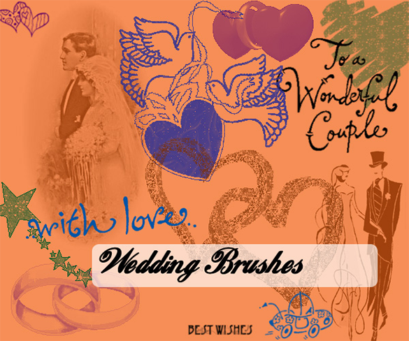 beautiful wedding photoshop brushes for free