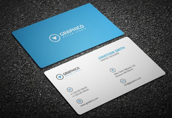 contact card psd template download