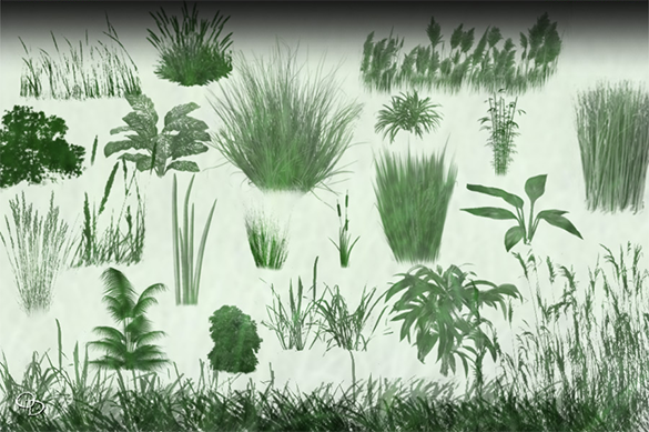 240 Photoshop  Grass  Brushes  Free Vector EPS ABR AI 